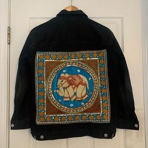 Unique oversized denim jacket